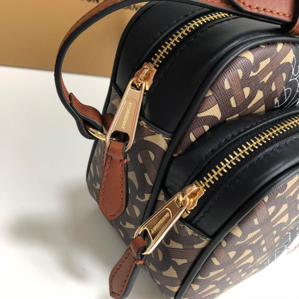 B**rry medium monogram stripe e-canvas camera bag